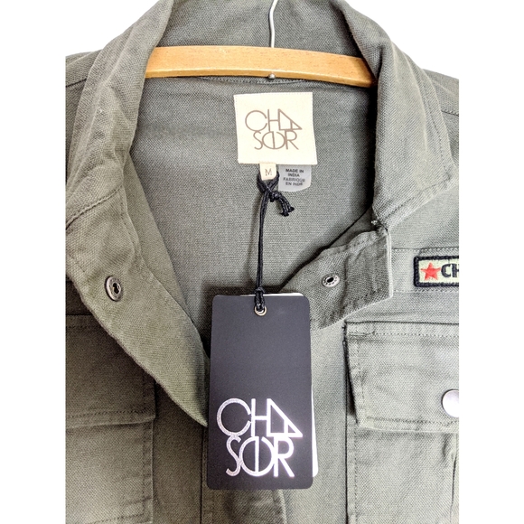 CHASER VINTAGE CANVAS MILITARY JACKET WITH PATCHES - Picture 4 of 6